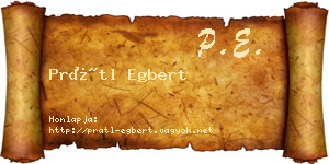 Prátl Egbert névjegykártya